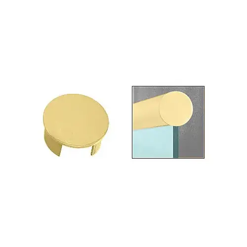 Satin Brass End Cap for 2" Cap Railing Satin Brass End Cap for 2" Cap Railing