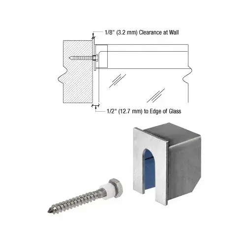 Brushed Stainless Stabilizing End Cap for 11 Gauge Cap Railings