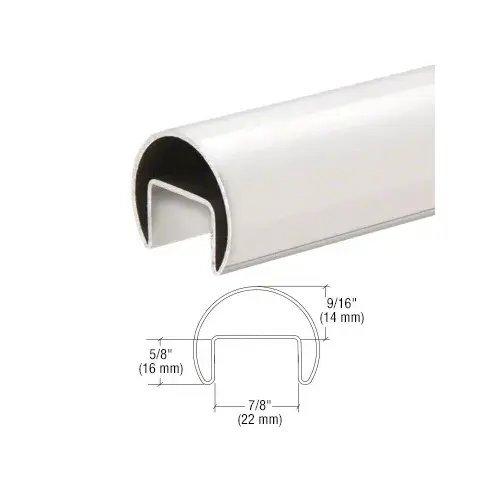 316 Polished Stainless 1-1/2" Roll Form Cap Rail - 19 ft-8" 316 Polished Stainless 1-1/2" Roll Form Cap Rail - 19 ft-8"