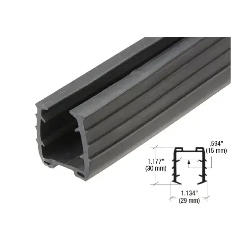Roll Form Cap Rail Black Rubber Insert for 5/8" (15 mm) Monolithic Glass and 11/16" (17.52 mm) Laminated Glass Roll Form Cap Rail Black Rubber Insert for 5/8" (15 mm) Monolithic Glass and 11/16" (17.52 mm) Laminated Glass