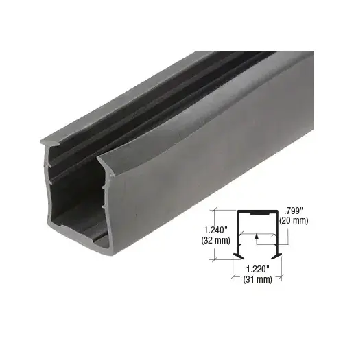 Roll Form Cap Rail Black Rubber Insert for 27/32" (21.52 mm) Laminated Glass Roll Form Cap Rail Black Rubber Insert for 27/32" (21.52 mm) Laminated Glass