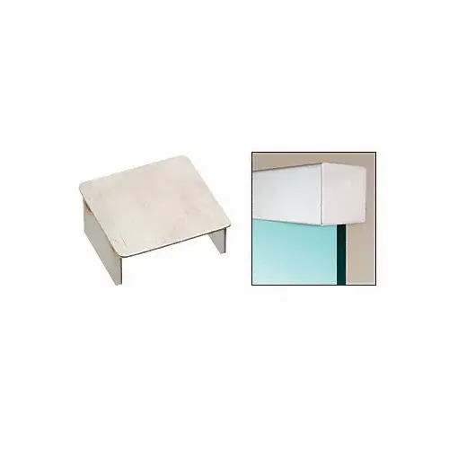 Brushed Stainless Square End Cap for 1-1/2" Diameter Cap Railing