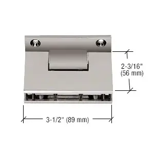 CRL GTC037BN Brushed Nickel Geneva 3-Point Movable Square Style Transom Clamp