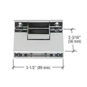 CRL GTC037CH Polished Chrome Geneva 3-Point Movable Square Style Transom Clamp
