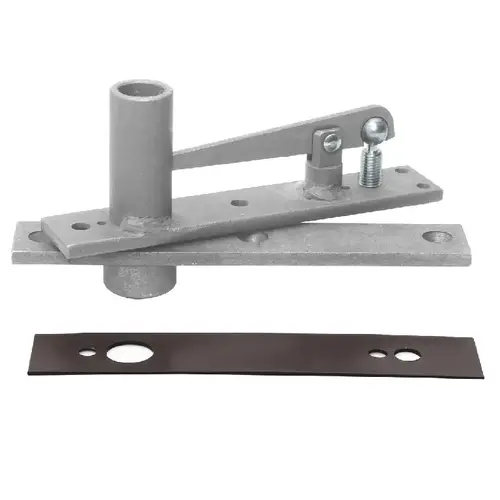 Heavy-Duty Long Pivot Pin Center-Hung Top Pivot with Dark Bronze Cover Plate Heavy-Duty Long Pivot Pin Center-Hung Top Pivot with Dark Bronze Cover Plate
