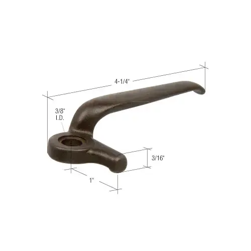 Right Hand Project-In Casement Window Locking Handle with 1" Hook Projection for Fenestra Windows Dark Bronze Right Hand Project-In Casement Window Locking Handle with 1" Hook Projection for Fenestra Windows Dark Bronze