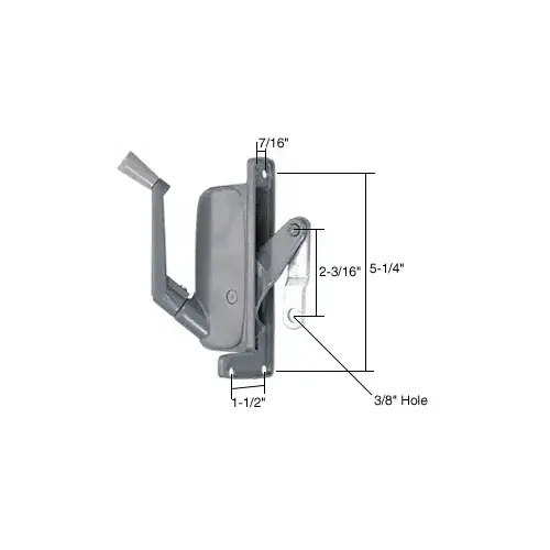 Left Hand Awning Window Operator for Stanley Windows Gray Left Hand Awning Window Operator for Stanley Windows Gray