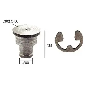 CRL H3689 .302" Awning and Louver Window Link Groove Pin and E-Ring Gray - pack of 4