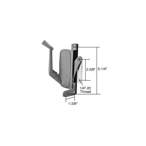 Left Hand Awning Window Operator for Look and Rusco Windows Gray