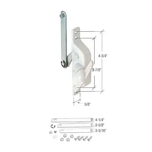 White Universal Jalousie Window Operator