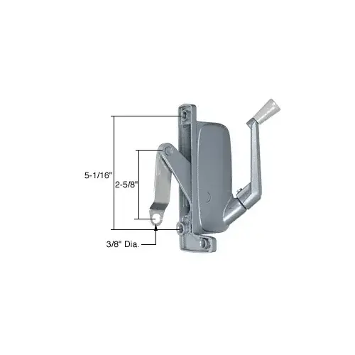 Right Hand Awning Window Operator for Windows Gray