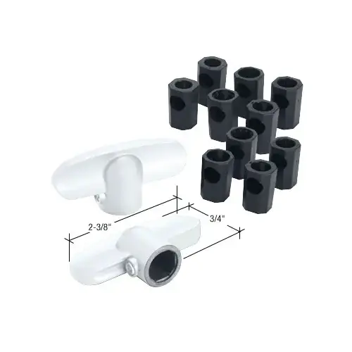 White Universal T-Crank Window Handle - pack of 2 White Universal T-Crank Window Handle - pack of 2