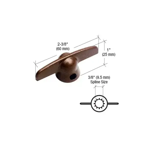Crank Handle Copperite 3/8-11 Spline Style woh 70 - pack of 2 Crank Handle Copperite 3/8-11 Spline Style woh 70 - pack of 2