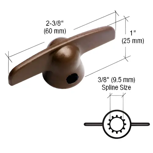 Crank Handle Copperite 3/8-11 Spline Style Woh 70 - pack of 2 Crank Handle Copperite 3/8-11 Spline Style Woh 70 - pack of 2
