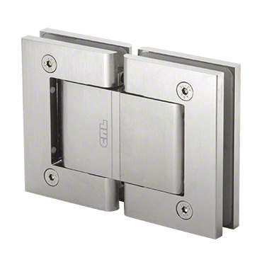 CRL H8015SA Satin Anodized Oil Dynamic 180 degree Glass-to-Glass Hinge - Hold Open