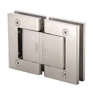 CRL H8015SN Brushed Satin Nickel Oil Dynamic 180 degree Glass-to-Glass Hinge - Hold Open