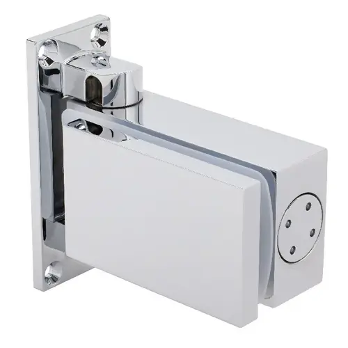 Chrome Oil Dynamic Hydraulic 'All-Glass' One Way Door Hinge Chrome Oil Dynamic Hydraulic 'All-Glass' One Way Door Hinge