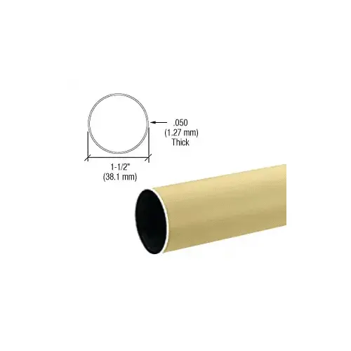 Satin Brass 1-1/2" Diameter Hand Railing Tubing - 216"