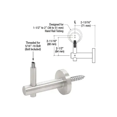 Mill Aluminum Coastal Series Wall Mounted Hand Rail Bracket Mill Aluminum Coastal Series Wall Mounted Hand Rail Bracket