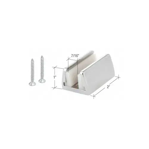 Polished Chrome Hydroslide Sliding Door Floor Guide Kit