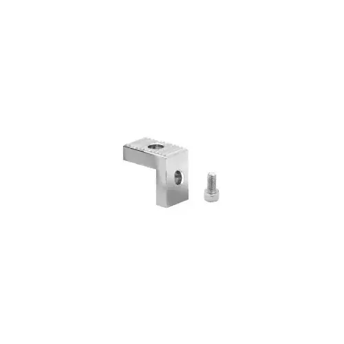 Hydroslide 90 Degree Wall-to-Upper Track Connector Polished Stainless Steel