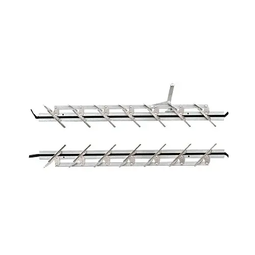 24" Jalousie Strip Hardware - 7 Blades Pair Aluminum 24" Jalousie Strip Hardware - 7 Blades Pair Aluminum