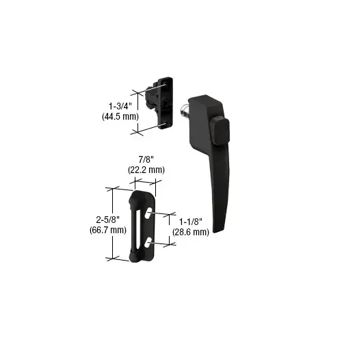 Black Screen and Storm Door Push Button Latch with 1-3/4" Screw Holes Black Screen and Storm Door Push Button Latch with 1-3/4" Screw Holes