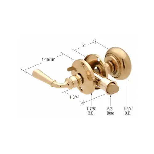 Brass Screen and Storm Door Mortise Lock With 1-3/4" Backset Brass Screen and Storm Door Mortise Lock With 1-3/4" Backset