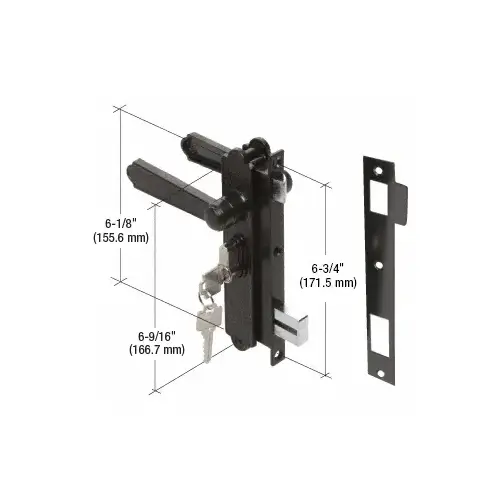 Black Screen and Storm Security Door Mortise Lock for Academy Doors