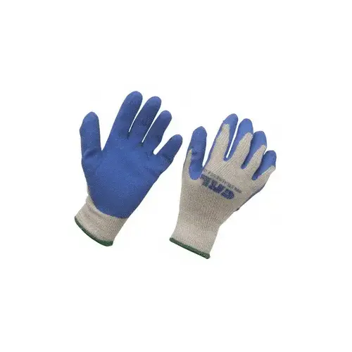 Large Brand Knit Fit Gloves Pair Blue