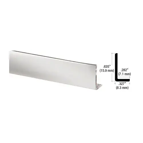 Brite Anodized Aluminum 5/8" L-Bar Extrusion 120" Length - pack of 5 Brite Anodized Aluminum 5/8" L-Bar Extrusion 120" Length - pack of 5