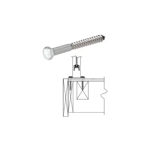 3/8" x 3-1/2" Lag Bolt Mill 3/8" x 3-1/2" Lag Bolt Mill