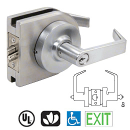 CRL LH50BS Brushed Stainless Grade 1 Lever Lock Housing - Entrance