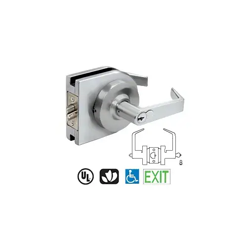 Satin Anodized Grade 1 Lever Lock Housing - 7-Pin SFIC Entrance Satin Anodized Grade 1 Lever Lock Housing - 7-Pin SFIC Entrance