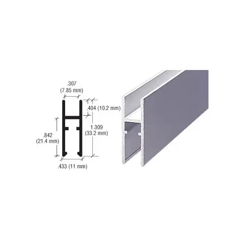 Satin Anodized Aluminum LK610 H-Bar 144" Stock Length Satin Anodized Aluminum LK610 H-Bar 144" Stock Length