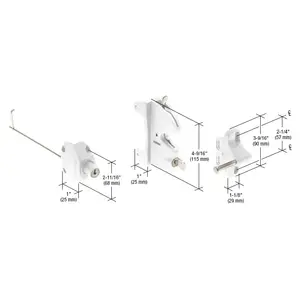 Lokk-Latch LLA2W White "Series 2" for Square Post