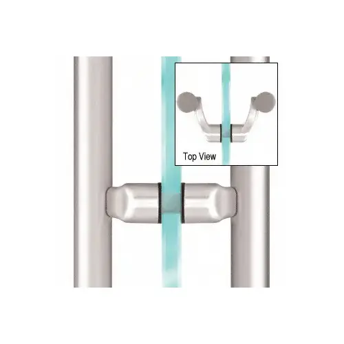 Polished Stainless Offset Mount Mid-Post for Ladder Pulls Polished Stainless Offset Mount Mid-Post for Ladder Pulls