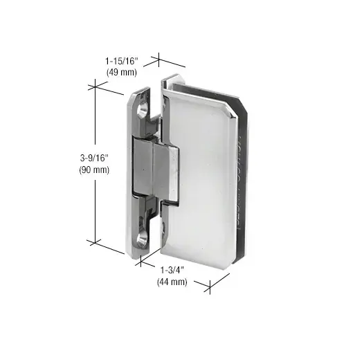 Chrome Monaco 037 Series Wall Mount 'H' Back Plate Hinge Chrome Monaco 037 Series Wall Mount 'H' Back Plate Hinge