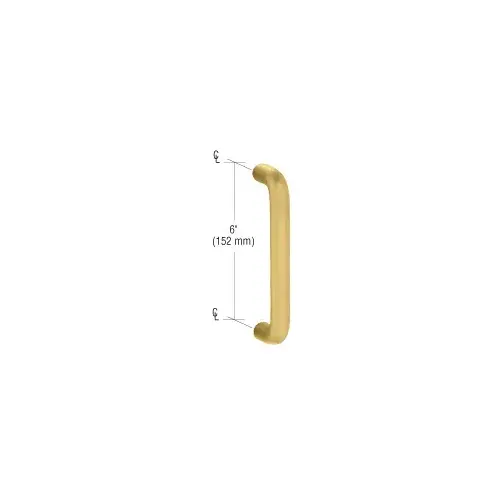 3/4" Polished Brass Diameter Solid Pull Handle - 6" (152 mm) 3/4" Polished Brass Diameter Solid Pull Handle - 6" (152 mm)
