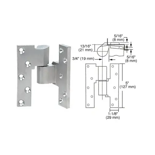 Satin Chrome Right Hand 3/4" Offset Intermediate Pivot Satin Chrome Right Hand 3/4" Offset Intermediate Pivot
