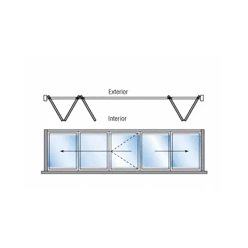 Bronze Anodized S80 Monterey Thermally Broken 3+2 Bi-Fold Bi-Part Interior Swing with Flush Sill and Exterior Lever Lock Bronze Anodized S80 Monterey Thermally Broken 3+2 Bi-Fold Bi-Part Interior Swing with Flush Sill and Exterior Lever Lock