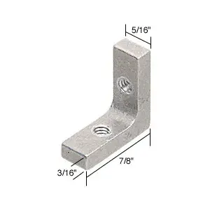 CRL M6024 5/16" Shower Door Corner Bracket Aluminum - pack of 4