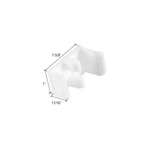 1-5/8" Wide Sliding Shower Door Jamb Guide for Sterling White