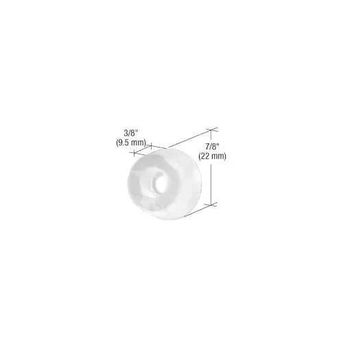 Clear 7/8" Semi-Hard Shower Door Bumper - pack of 4