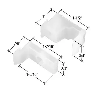 CRL M6218 1-1/2" Sliding Shower Door Jamb Guide Clear