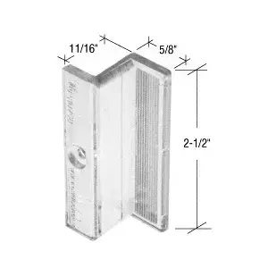 CRL M6220 Clear Plastic "Z" Shaped Shower Door Pull Handle - pack of 2