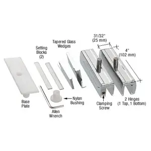 CRL MA01CH CRL Polished Chrome Madrid Series Hinge Kit