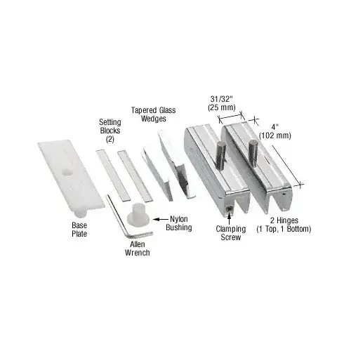 CRL Polished Chrome Madrid Series Hinge Kit CRL Polished Chrome Madrid Series Hinge Kit