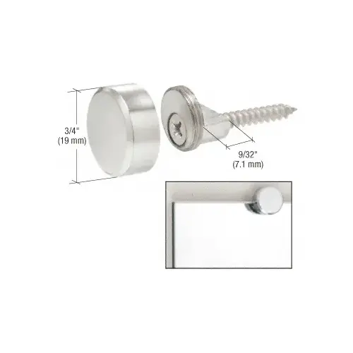 Chrome Round Mirror Clip Set