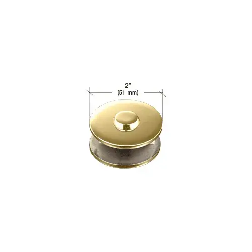 Polished Brass 2" Diameter Mall Front Clamp Polished Brass 2" Diameter Mall Front Clamp
